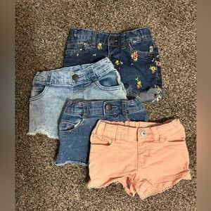 Toddler girl Jean shorts- 4 pair